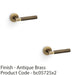 2 PACK SOLID BRASS Knurled Door Handle Set Antique Brass Angled On Round Rose 1