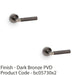 2 PACK SOLID BRASS Smooth Door Handle Set Dark Bronze Angled Lever On Round Rose 1