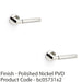 2 PACK SOLID BRASS Smooth Door Handle Set Polished Nickel Angled On Round Rose 1