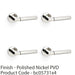 4 PACK SOLID BRASS Smooth Door Handle Set Polished Nickel Angled On Round Rose 1