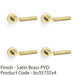 4 PACK SOLID BRASS Smooth Door Handle Set Satin Brass Angled Lever On Round Rose 1