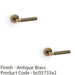 2 PACK SOLID BRASS Reeded Door Handle Set Antique Brass Angled Lever Round Rose 1