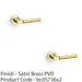 2 PACK SOLID BRASS Reeded Door Handle Set Satin Brass Angled Lever On Round Rose 1