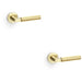 2 PACK SOLID BRASS Reeded Door Handle Set Satin Brass Angled Lever On Round Rose