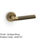 SOLID BRASS Knurled Door Handle Set - Antique Brass Mitred Lever On Round Rose 1