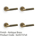 4 PACK SOLID BRASS Knurled Door Handle Set Antique Brass Mitred Lever Round Rose 1