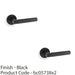 2 PACK SOLID BRASS Knurled Door Handle Set Matt Black Mitred Lever On Round Rose 1