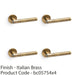 4 PACK SOLID BRASS Hammered Door Handle Set Italian Brass Straight Round Rose 1