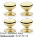 4x SOLID BRASS Mortice Smooth Mushroom Door Knob Polished Brass 51mm Diameter 1