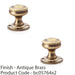 2 PACK SOLID BRASS Mortice Smooth Georgian Door Knob Antique Brass 50mm Diameter 1