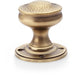 SOLID BRASS Mortice Hammered Georgian Door Knob - Antique Brass 50mm Diameter