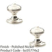 2x SOLID BRASS Classic Reeded Mortice Door Knob Polished Nickel 50mm Diameter 1