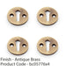 4 PACK Round Standard Lock Profile Escutcheon Antique Brass Door Key Plate 1