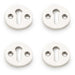 4 PACK Round Standard Lock Profile Escutcheon Polished Nickel Door Key Plate