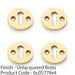 4 PACK Round Standard Lock Profile Escutcheon Unlaquered Brass Door Key Plate 1