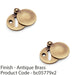 2 PACK Round Standard Lock Profile Escutcheon & Smooth Swing Cover Antique Brass 1