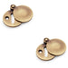 2 PACK Round Standard Lock Profile Escutcheon & Smooth Swing Cover Antique Brass