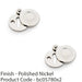 2 PACK Round Standard Lock Profile Escutche& Smooth Swing Cover Polished Nickel 1