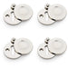 4 PACK Round Standard Lock Profile Escutche& Smooth Swing Cover Polished Nickel