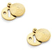 2 PACK Round Standard Lock Profile Escutcheon & Ringed Swing Cover Brass