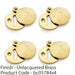 4 PACK Round Standard Lock Profile Escutche& Ringed Swing Cover Unlaquered Brass 1