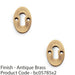 2 PACK Oval Standard Lock Profile Escutcheon Antique Brass Door Key Plate 1