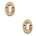 2 PACK Oval Standard Lock Profile Escutcheon Antique Brass Door Key Plate