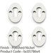 4 PACK Oval Standard Lock Profile Escutcheon Polished Nickel Door Key Plate 1