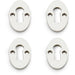 4 PACK Oval Standard Lock Profile Escutcheon Polished Nickel Door Key Plate