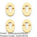 4 PACK Oval Standard Lock Profile Escutcheon Unlaquered Brass Door Key Plate 1