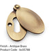 Oval Standard Lock Profile Escutcheon & Smooth Swing Cover - Antique Brass 1