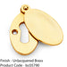 Oval Standard Lock Profile Escutcheon Smooth Swing Cover - Unlaquered Brass 1