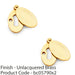 2 PACK Oval Standard Lock Profile Escutcheon Smooth Swing Cover Unlaquered Brass 1