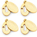 4 PACK Oval Standard Lock Profile Escutcheon Smooth Swing Cover Unlaquered Brass