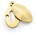 Oval Standard Lock Profile Escutcheon Ringed Swing Cover - Unlaquered Brass