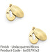 2 PACK Oval Standard Lock Profile Escutcheon Ringed Swing Cover Unlaquered Brass 1