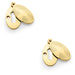 2 PACK Oval Standard Lock Profile Escutcheon Ringed Swing Cover Unlaquered Brass