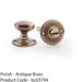 Traditional Oval Thumbturn & Release Lock - Antique Brass - Bathroom Door WC 1