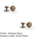 2 PACK Traditional Oval Thumbturn & Release Lock Antique Brass Bathroom Door WC 1