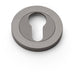 Screwless Round EURO Profile Escutcheon - Dark Bronze 50mm Door Key Plate