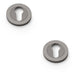 2 PACK Screwless Round EURO Profile Escutcheon Dark Bronze 50mm Door Key Plate