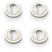 4x Screwless Round EURO Profile Escutcheon Polished Nickel 50mm Door Key Plate