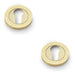 2x Screwless Round EURO Profile Escutcheon Satin Brass PVD 50mm Door Key Plate