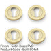 4x Screwless Round EURO Profile Escutcheon Satin Brass PVD 50mm Door Key Plate 1