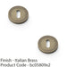 2 PACK Screwless Round Profile Escutcheon Italian Brass 50mm Lock Key Plate 1