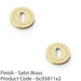 2x Screwless Round Standard Profile Escutcheon Satin Brass 50mm Lock Key Plate 1