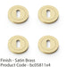 4x Screwless Round Standard Profile Escutcheon Satin Brass 50mm Lock Key Plate 1