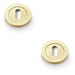 2 PACK Screwless Round Standard Profile Escutcheon Satin Brass PVD 50mm Lock Key