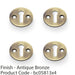 4 PACK Round Victorian Lock Profile Escutcheon Antique Bronze Door Key Plate 1