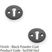 2x Round Victorian Standard Lock Profile Escutcheon Matt Black Door Key Plate 1